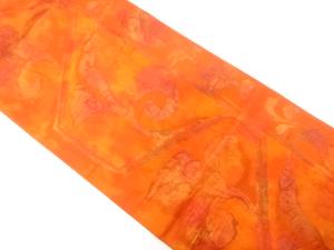 花唐草模様織り出し　名古屋帯